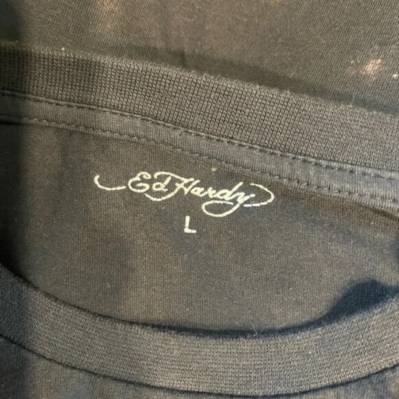 Ed Hardy black graphic tiger print t-shirt size L - Picture 6 of 6